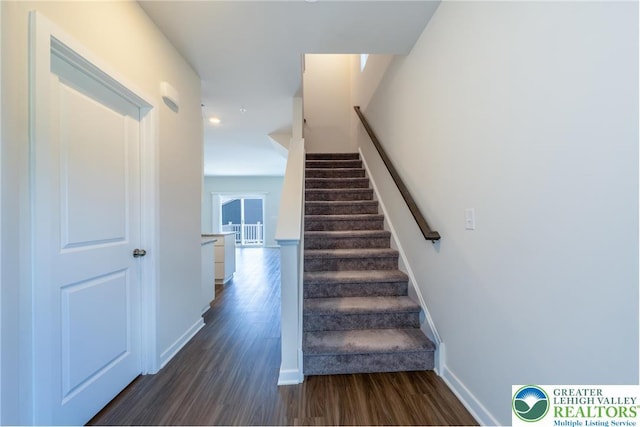 4901 Brookside Ct, Upper Saucon Twp, PA 18036 - stairway with wood finished floors and recessed lighting