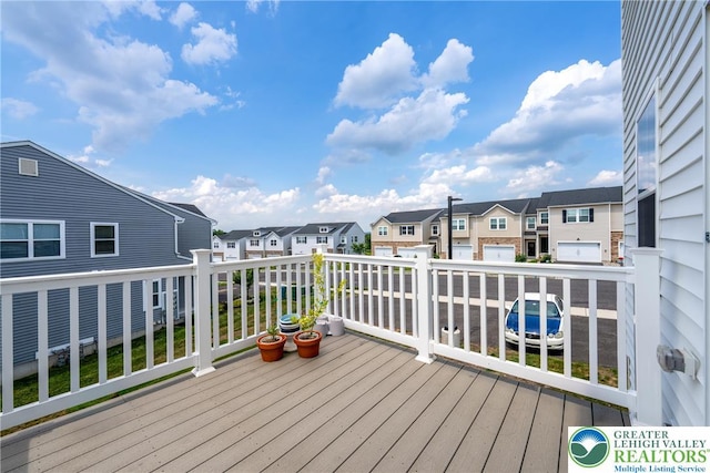 4901 Brookside Ct, Upper Saucon Twp, PA 18036 - wooden deck featuring a residential view