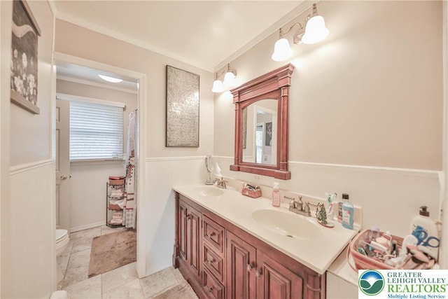 1812 Treeline Dr, Forks Twp, PA 18040 - full bathroom featuring double vanity and toilet