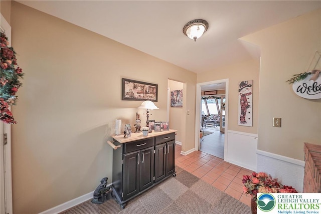 1812 Treeline Dr, Forks Twp, PA 18040 - hallway with light tile patterned floors and baseboards