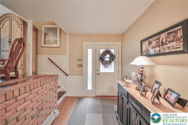 1812 Treeline Dr, Forks Twp, PA 18040 - tiled entryway featuring stairs