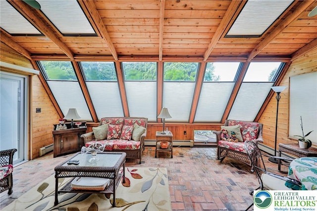 1812 Treeline Dr, Forks Twp, PA 18040 - sunroom / solarium with a baseboard radiator and plenty of natural light