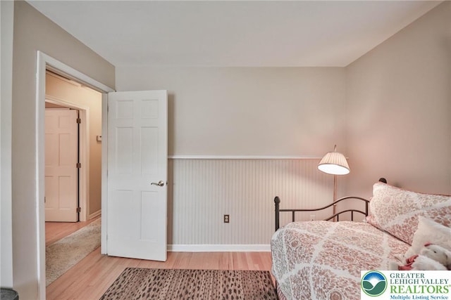 1812 Treeline Dr, Forks Twp, PA 18040 - bedroom with wood finished floors and wainscoting