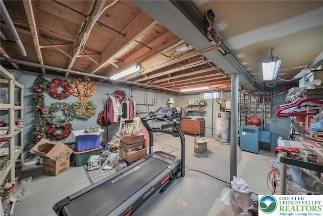 1812 Treeline Dr, Forks Twp, PA 18040 - workout room with water heater