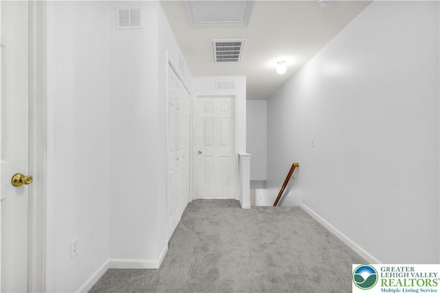 733 Trout Creek Ln, Allentown City, PA 18103 - corridor with an upstairs landing and carpet floors