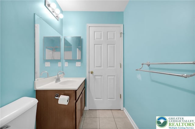 733 Trout Creek Ln, Allentown City, PA 18103 - bathroom with vanity and tile patterned floors