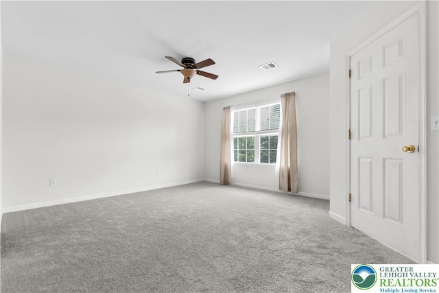 733 Trout Creek Ln, Allentown City, PA 18103 - carpeted spare room featuring a ceiling fan and baseboards