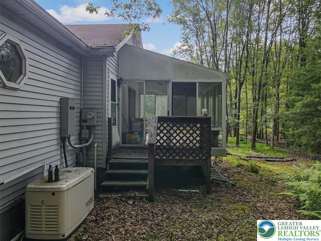 671 Dotters Corner Rd, Polk Twp, PA 18058 - deck featuring a sunroom