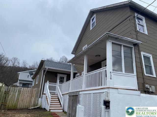 838 E Patterson St, Lansford Boro, PA 18232 - view of home's exterior with stairway