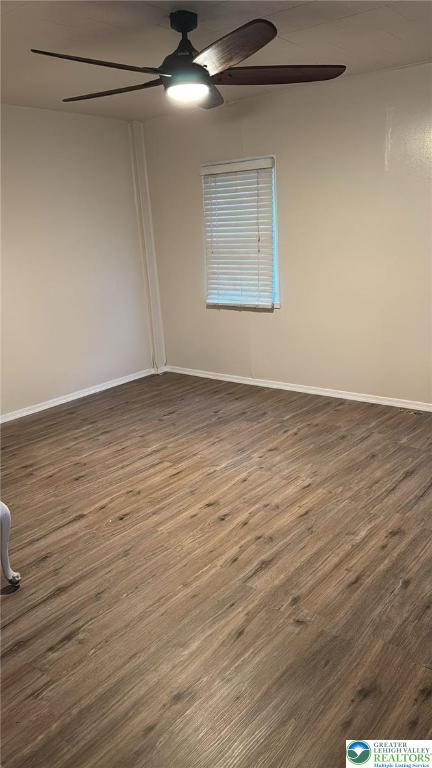 838 E Patterson St, Lansford Boro, PA 18232 - spare room with a ceiling fan and wood finished floors