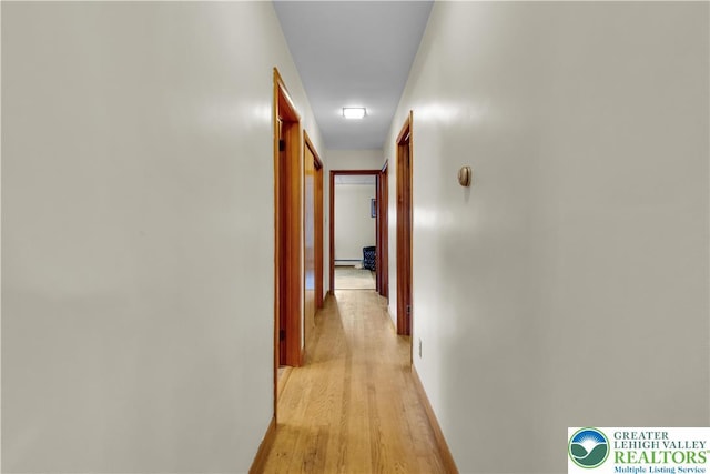 1919 W Cedar St Unit 1919, Allentown City, PA 18104 - hall featuring light wood finished floors and baseboard heating
