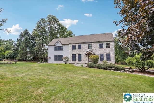 6365 Constitution Rd, Lowhill Twp, PA 18078 - colonial inspired home with stone siding and a front yard