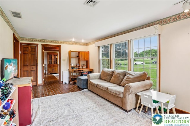 6365 Constitution Rd, Lowhill Twp, PA 18078 - living room featuring brick patterned flooring and baseboards