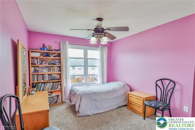 205 Maple Ct, Alburtis Boro, PA 18011 - bedroom featuring carpet floors and a ceiling fan