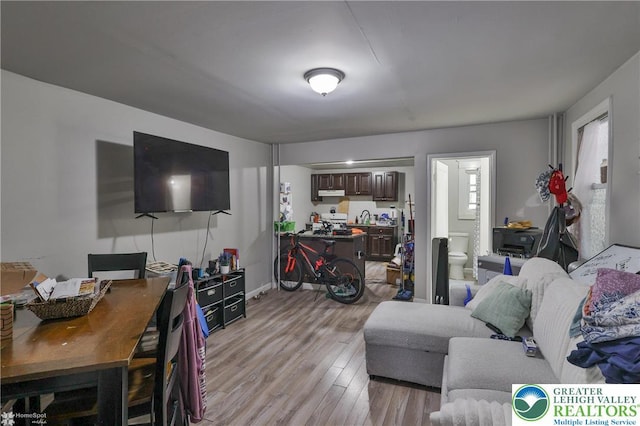 209 Cattell St, Easton, PA 18042 - living room featuring light wood-type flooring and baseboards
