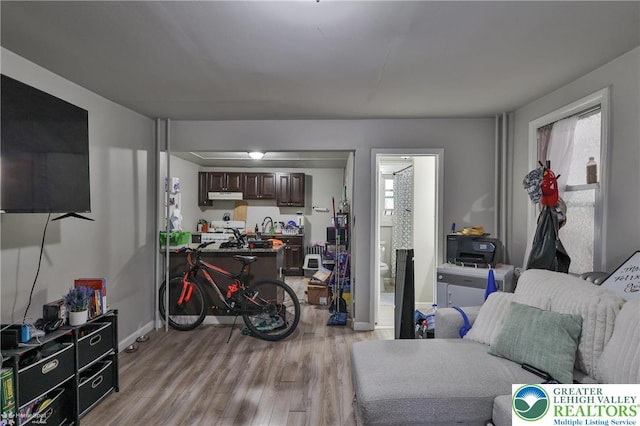 209 Cattell St, Easton, PA 18042 - living area featuring light wood-style floors and baseboards