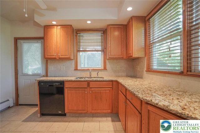 717 Claremont Ave, Schuylkill, PA 18252 - kitchen with dishwasher, tasteful backsplash, plenty of natural light, and recessed lighting