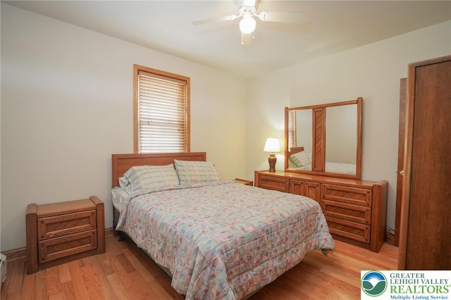 717 Claremont Ave, Schuylkill, PA 18252 - bedroom featuring light wood-style floors and ceiling fan