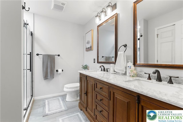 8067 Heritage Dr, Lower Macungie Twp, PA 18011 - full bathroom with double vanity and a stall shower