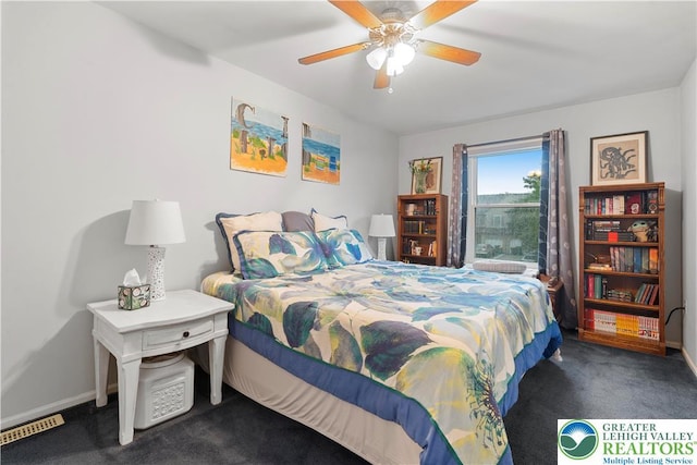 8067 Heritage Dr, Lower Macungie Twp, PA 18011 - carpeted bedroom with ceiling fan and baseboards