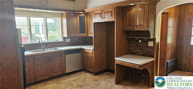 455 W Church St, Slatington Boro, PA 18080 - kitchen with dishwasher, healthy amount of natural light, light countertops, and tasteful backsplash