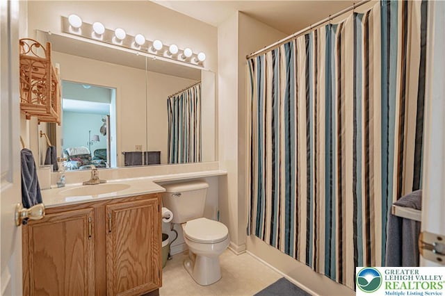 21 Winfield Ct, Easton, PA 18045 - ensuite bathroom featuring vanity, tile patterned floors, and a shower with shower curtain