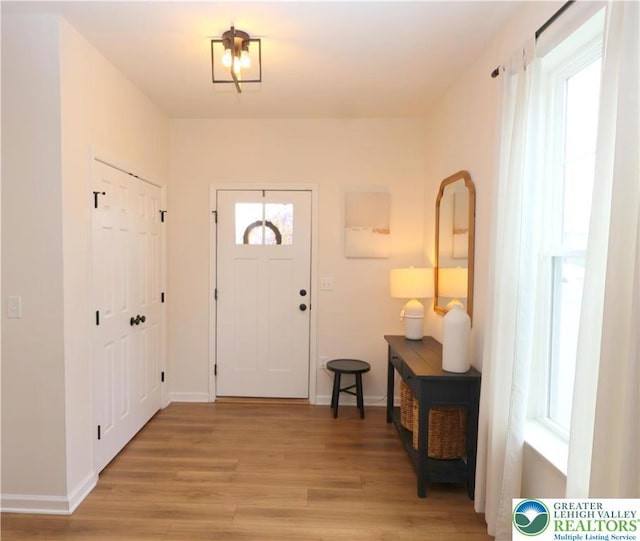 330 Bendelow Ln, Northampton Boro, PA 18067 - entrance foyer with light wood-style flooring and baseboards