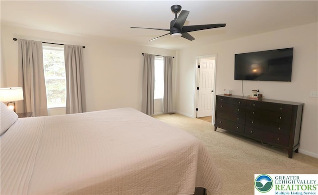 330 Bendelow Ln, Northampton Boro, PA 18067 - carpeted bedroom featuring multiple windows and a ceiling fan
