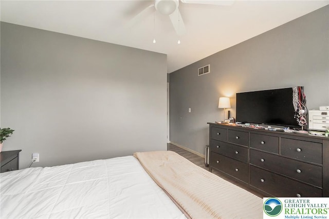 104 Stephanie Dr, Palmer Twp, PA 18045 - bedroom with wood finished floors and ceiling fan