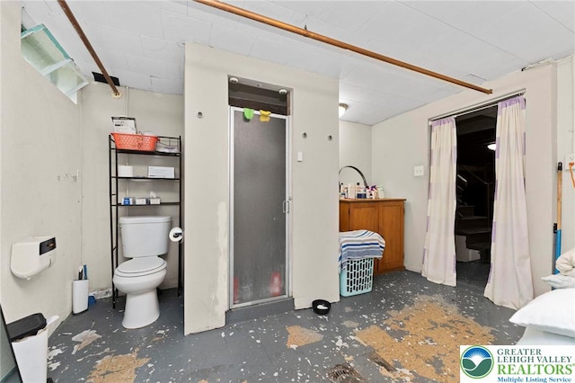 4116 Springmill Rd, Whitehall Twp, PA 18052 - full bath with a shower stall, tile patterned floors, and lofted ceiling