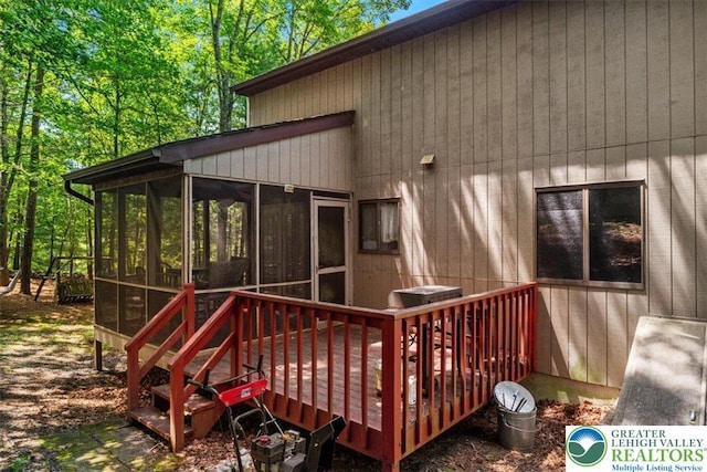 117 Manchester Dr, Lehman Twp, PA 18324 - deck with a sunroom