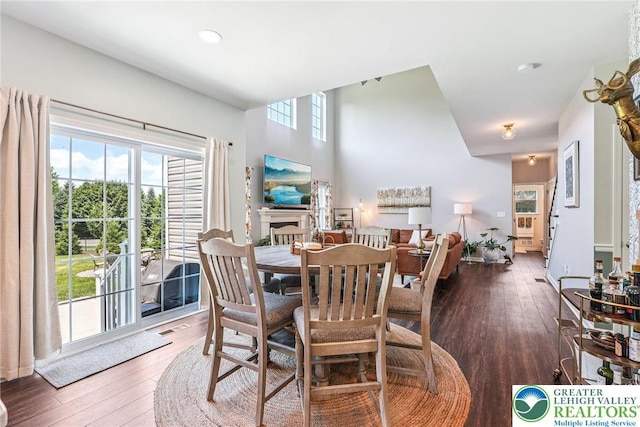 3334 Coventry Dr, Lower Macungie Twp, PA 18062 - dining space featuring hardwood / wood-style floors