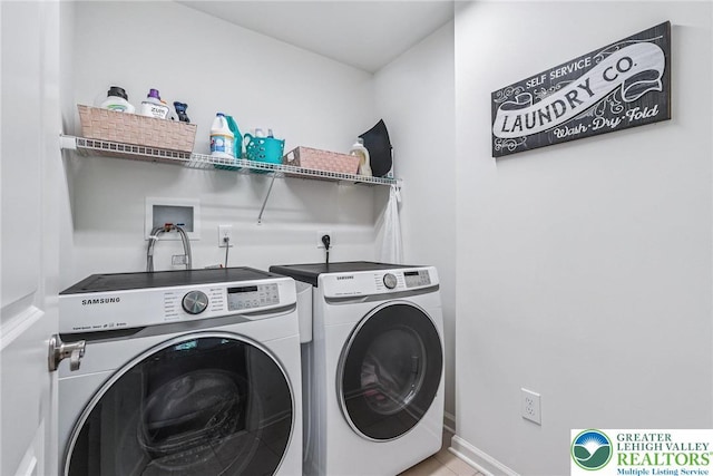 3334 Coventry Dr, Lower Macungie Twp, PA 18062 - laundry room with washing machine and clothes dryer and baseboards