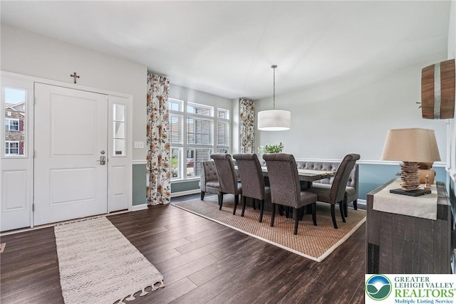 3334 Coventry Dr, Lower Macungie Twp, PA 18062 - dining room featuring dark wood-style floors
