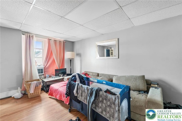 1002 S 6th St, Allentown City, PA 18103 - bedroom featuring a paneled ceiling and wood finished floors