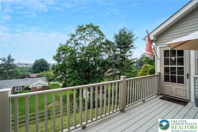 2300 Woodridge Ter, Easton, PA 18045 - wooden deck with a yard