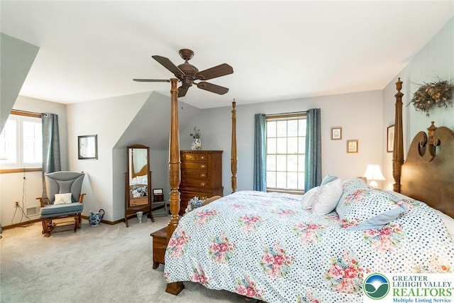 2300 Woodridge Ter, Easton, PA 18045 - carpeted bedroom featuring multiple windows and a ceiling fan