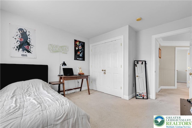4325 Crosswinds Dr, Easton, PA 18045 - carpeted bedroom with baseboards and a closet