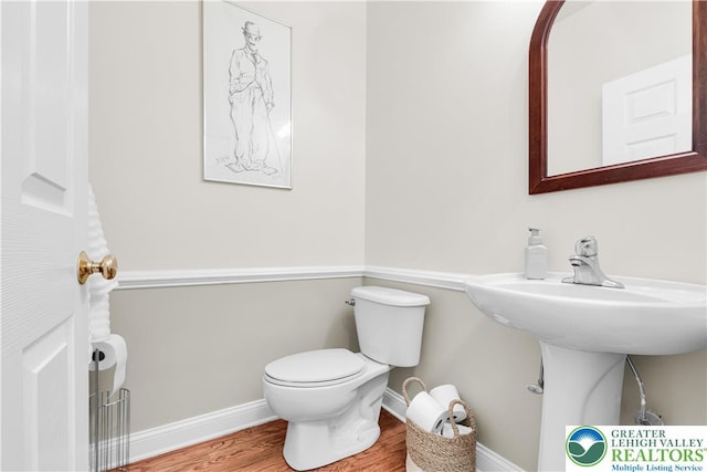 4325 Crosswinds Dr, Easton, PA 18045 - half bathroom with wood finished floors and toilet
