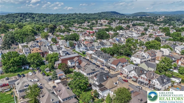 133 S 14th St, Easton, PA 18042 - aerial perspective of suburban area with a mountainous background