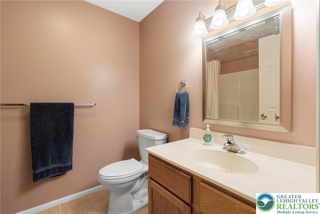 4220 Cheyenne Ct, North Whitehall Twp, PA 18078 - full bath with vanity, tile patterned flooring, and curtained shower