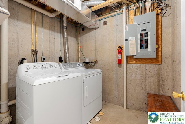 4220 Cheyenne Ct, North Whitehall Twp, PA 18078 - laundry room with electric panel and washer and clothes dryer