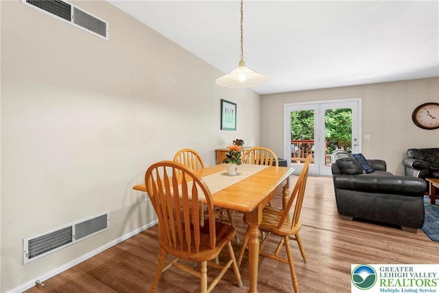 4220 Cheyenne Ct, North Whitehall Twp, PA 18078 - dining area with light wood-type flooring and french doors