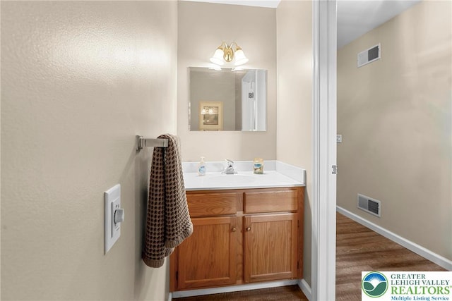 4220 Cheyenne Ct, North Whitehall Twp, PA 18078 - bathroom featuring vanity and wood finished floors