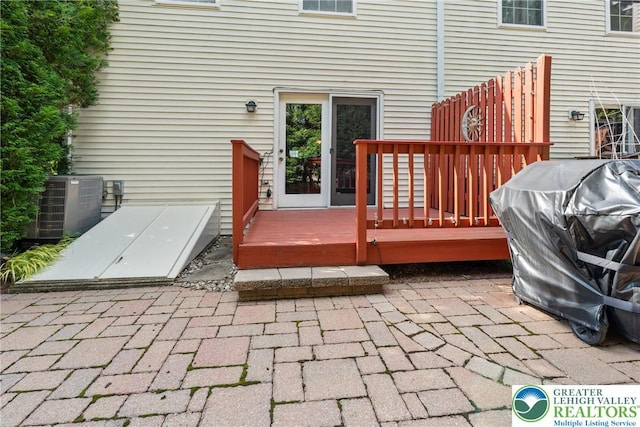 4220 Cheyenne Ct, North Whitehall Twp, PA 18078 - view of patio with a wooden deck and a grill