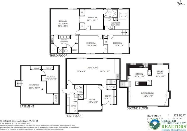 1048 N 27th St, Allentown City, PA 18104 - view of home floor plan