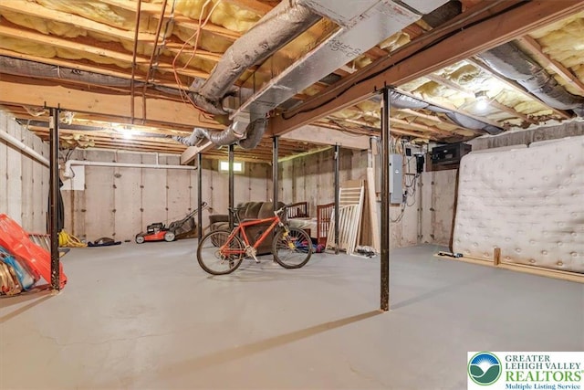 1376 Buck Ridge Dr, Hamilton Twp, PA 18360 - unfinished basement with electric panel