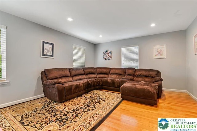 1376 Buck Ridge Dr, Hamilton Twp, PA 18360 - living area with light wood finished floors and recessed lighting