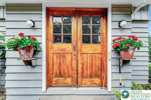 664 Griscom Rd, Barrett Twp, PA 18323 - doorway to property with french doors