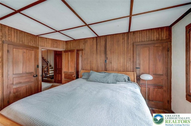 664 Griscom Rd, Barrett Twp, PA 18323 - bedroom with wooden walls